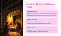 Leviticus 19: A Teaching Unit on God's Holiness