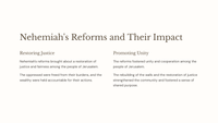 Nehemiah 5 - The Reforms of Nehemiah: Restoring Justice and Compassion