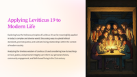 Leviticus 19: A Teaching Unit on God's Holiness