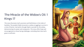 The Miracle of the Widow's Oil: 1 Kings 17