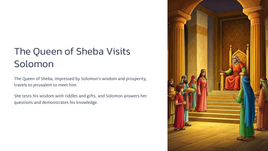 1 Kings 10 - The Queen of Sheba Visits Solomon