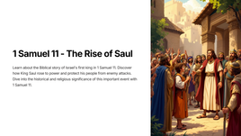 1 Samuel 11 - The Rise of Saul