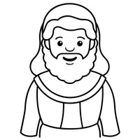 Old Testament Biblical Character Colouring Template