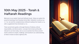 Weekly Torah & Haftarah Readings - 10th May 2025