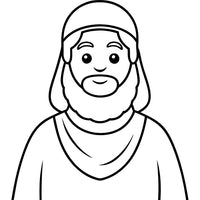 Old Testament Biblical Character Colouring Template