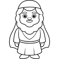 Old Testament Biblical Character Colouring Template