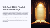 Weekly Torah & Haftarah Readings - 12th April 2025