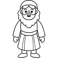 Old Testament Biblical Character Colouring Template