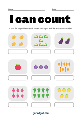Math Activity Worksheets - 1-10 Counting