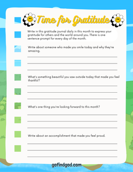 Gratitude Journal for Kids - Time for Gratitude