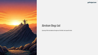 GFG Curriculum- Grade 4 -Term 1 – Week 4 - Abraham Obeys God