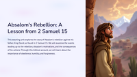 Absalom's Rebellion: A Lesson from 2 Samuel 15