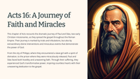 Acts 16: A Journey of Faith and Miracles