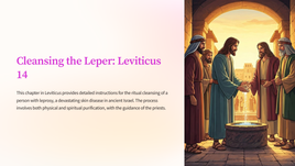 Cleansing the Leper: Leviticus 14