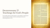 Deuteronomy 17: Teachings for God's People