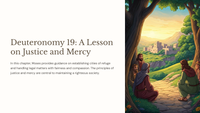 Deuteronomy 19: A Lesson on Justice and Mercy