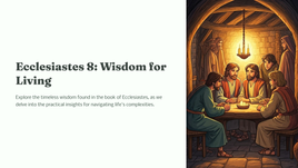 Ecclesiastes 8: Wisdom for Living