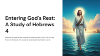 Entering God's Rest: A Study of Hebrews 4