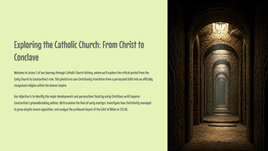 Lesson 3 - Exploring the Catholic Church: From Christ to Conclave