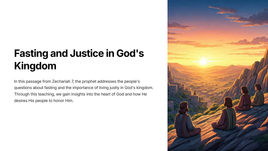 Zechariah 7 - Fasting and Justice in God's Kingdom