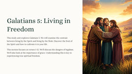 Galatians 5: Living in Freedom