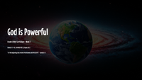 GoFindGod Curriculum - Grade 6-  Term 1 – Week 2 -God is Powerful