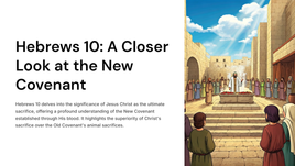 Hebrews 10: A Closer Look at the New Covenant