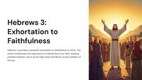 Hebrews 3: Exhortation to Faithfulness