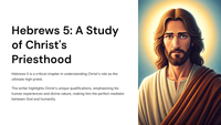 Hebrews 5: A Study of Christ's Priesthood