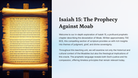 Isaiah 15: The Prophecy Against Moab