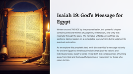Isaiah 19: God's Message for Egypt