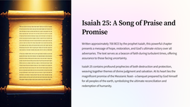 Isaiah 25: A Song of Praise and Promise