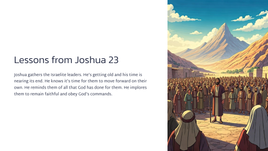 Lessons from Joshua 23