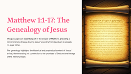 Matthew 1:1-17: The Genealogy of Jesus