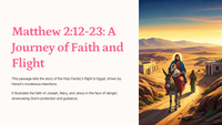 Matthew 2:12-23: A Journey of Faith and Flight