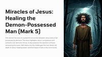 Miracles of Jesus: Healing the Demon-Possessed Man (Mark 5)