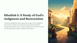 Obadiah 1: A Study of God's Judgment and Restoration