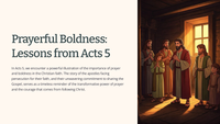 Prayerful Boldness: Lessons from Acts 5