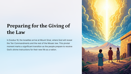 Exodus 19 - Preparing for the Giving of the Law