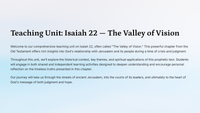 The Valley of Vision: A Journey Through Isaiah 22