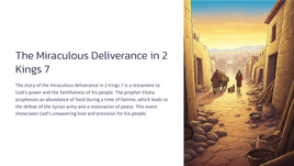 The Miraculous Deliverance in 2 Kings 7