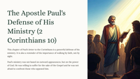 2 Corinthians 10 - The Apostle Paul's Defense of His Ministry