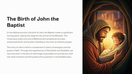 Luke 1:27-80 -The Birth of John the Baptist