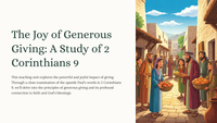 The Joy of Generous Giving: A Study of 2 Corinthians 9