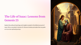 The Life of Isaac: Lessons from Genesis 25