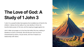 The Love of God: A Study of 1 John 3