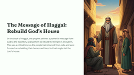 The Message of Haggai 1 -: Rebuild God's House