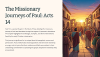 The Missionary Journeys of Paul: Acts 14