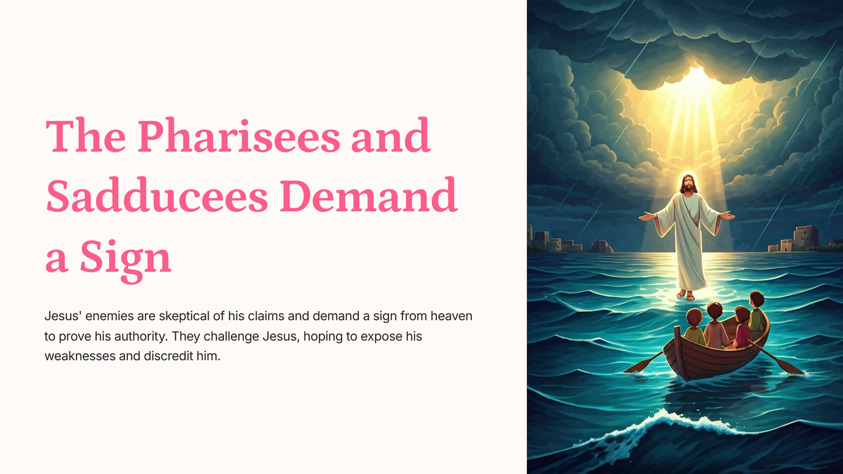 Matthew 16:1-12 - The Pharisees and Sadducees Demand a Sign| gofindgod.com