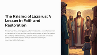 John 11:1-43 - The Raising of Lazarus: A Lesson in Faith and Restoration